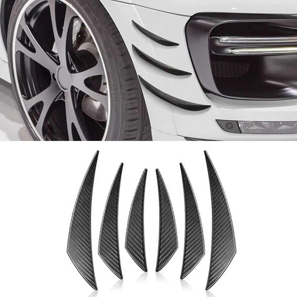 Spoiler Canards / 6pcs 6x / Front Bumper Decal Car Lip Splitter Sticker for Car