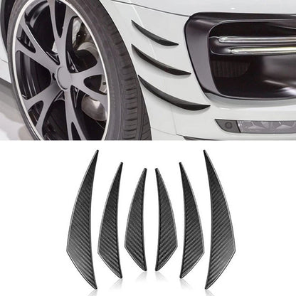 Spoiler Canards / 6pcs 6x / Front Bumper Decal Car Lip Splitter Sticker for Car