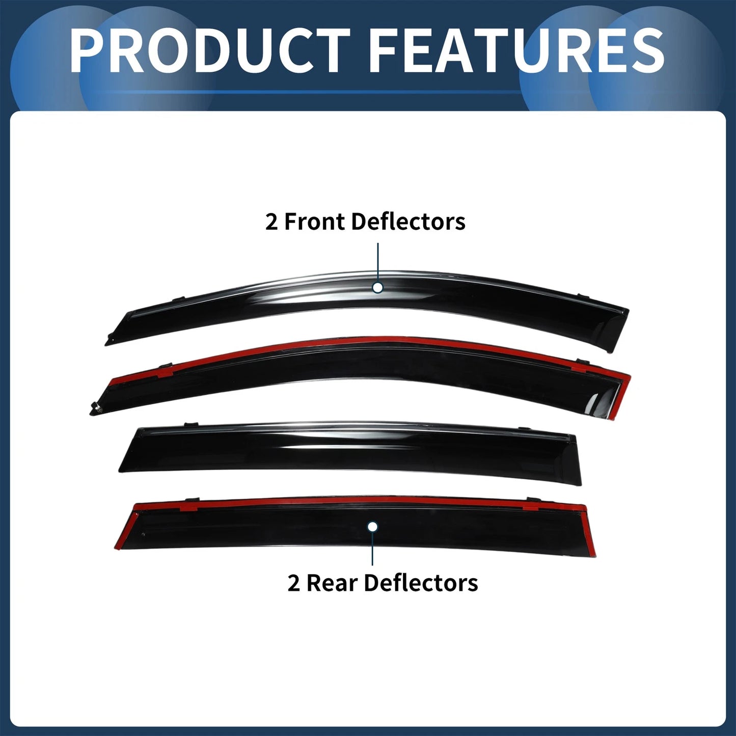 Window Deflectors 1 Set for Toyota RAV4 (2013)