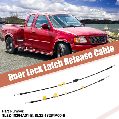 2 x Rear Upper Door Latch Release Cables for Ford F150 (2004-2008)