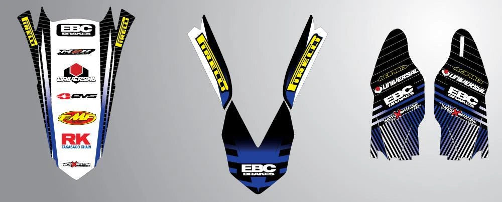 Yamaha YZF 250 Trim Stickers Decals for 2014-2016 ( Forks, Fenders)