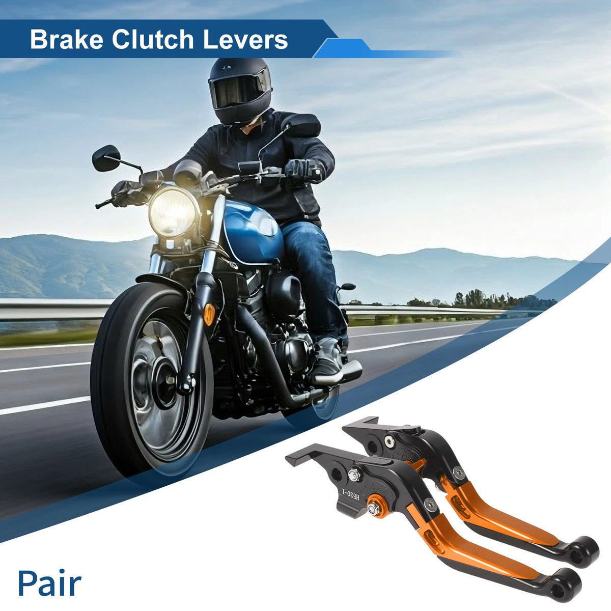 Levers / 1 Pair / Adjustable Short Long Brake Clutch Levers for Yamaha TMAX560 Black Orange (2012–2024)