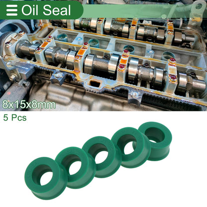 Oil Seal / 8x15x8mm / Rotary Shaft TPU Green 5 Pcs for Make Model