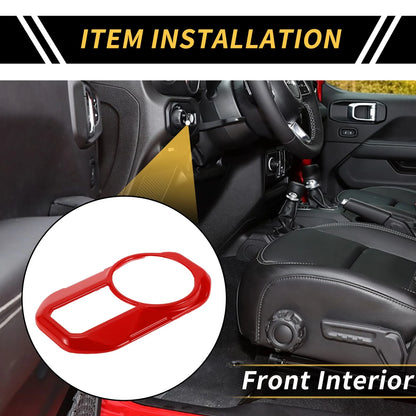 Headlight Button Panel Cover for Jeep Gladiator JT (2020-2024) Red 1 Pc