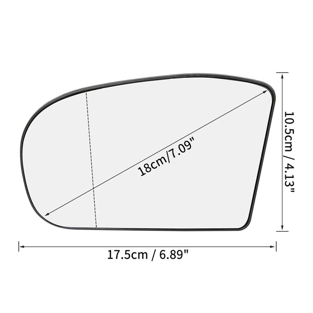 Heated Left Side Mirror Glass for Mercedes-Benz E320 E350 E500 E55 AMG (2003-2009)