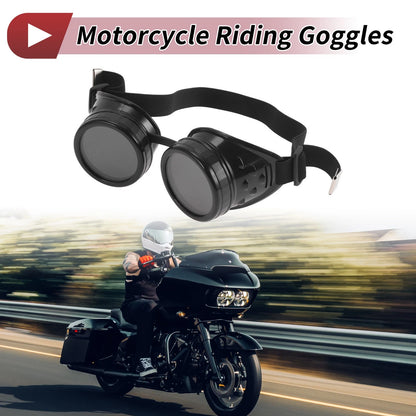 1 Pc Goggles Motorcycle Riding Black Lens Black Frame Glass ABS