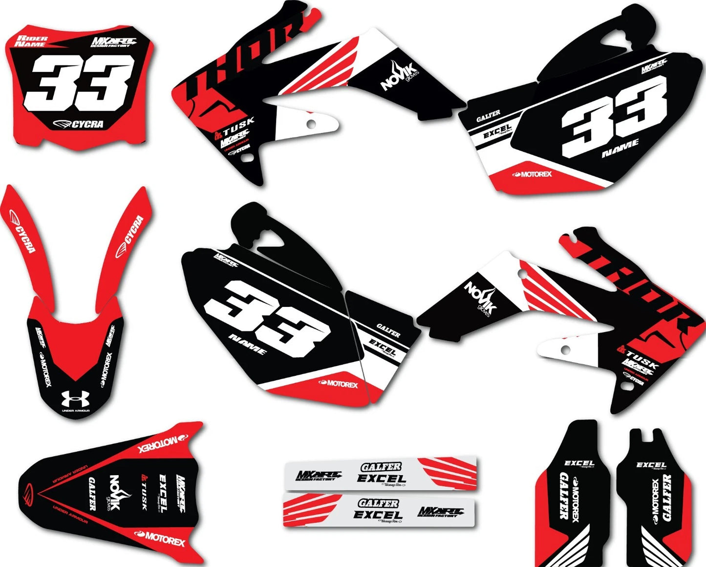 Sticker Kit for Honda CRF 250 Graphics Decals (2008-2009)