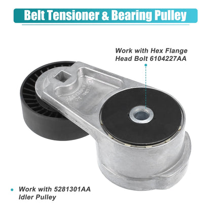 Drive Belt Tensioner Assembly for Dodge Ram Jeep (2011-2018)
