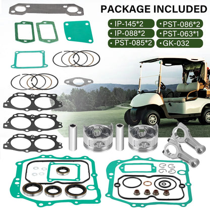 BILLET CONNECTING RODS & 0.5mm Piston for EZGO 4-Cycle Eh35C 350cc Robin