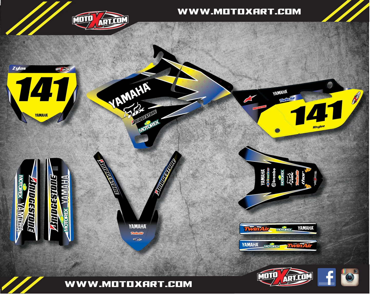 Custom Graphic Kit for YAMAHA YZ 85 (2015-2017) - SUNRISE Style Stickers