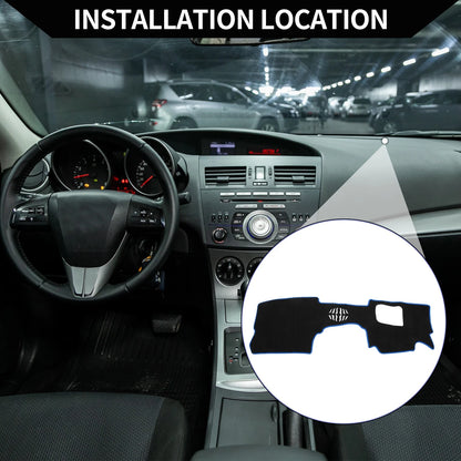 Dashboard Cover Mat for Mazda CX-30 2020-2024 Black Blue 1 Set