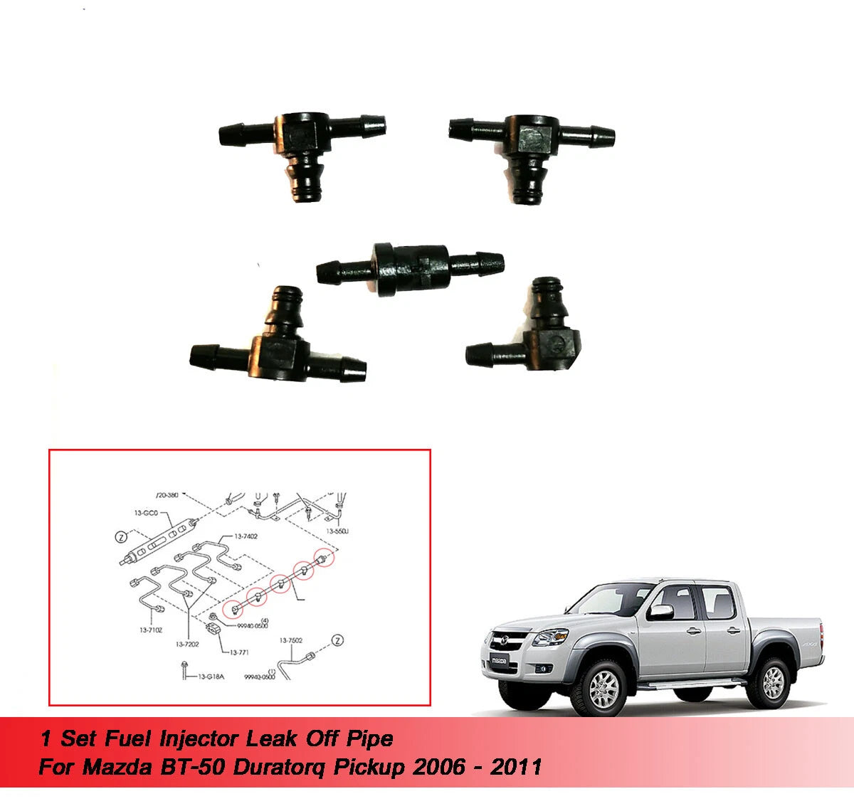 Fuel Injector Leak Off Pipe for Mazda BT50 (2006-2011)