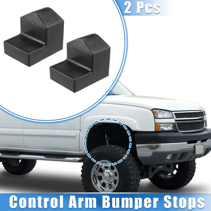 Front Lower Suspension Control Arm Bumper Stops for GMC Sierra 2500 Black