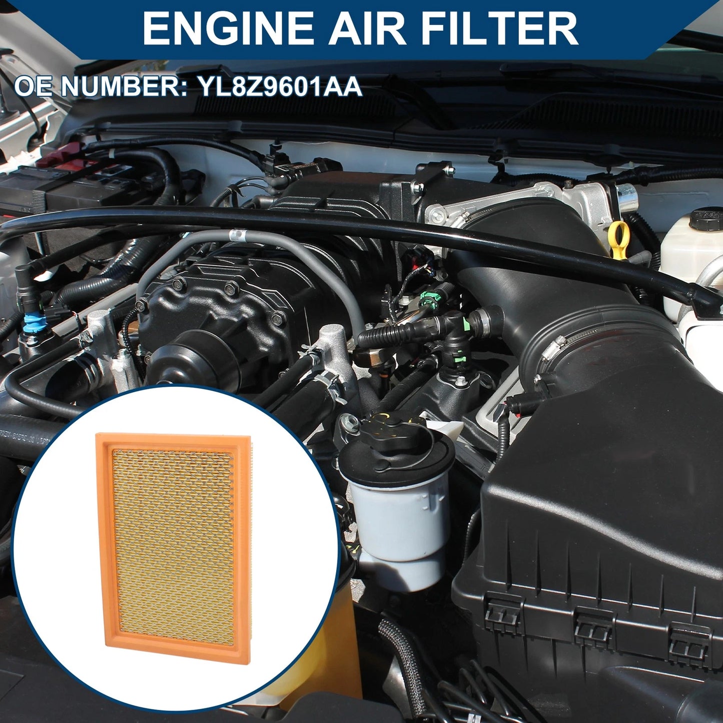 Engine Air Filter for Ford Escape 2.0L 3.0L (2001-2012) 1 Pcs