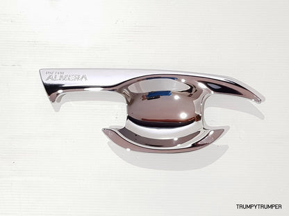 Chrome Door Handle Cover Insert Bowl Trim for Nissan Almera (2020-2023)