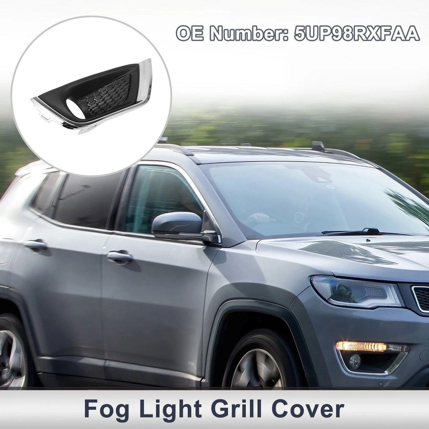 Front Right Fog Light Grill for Jeep Compass (2017-2019)
