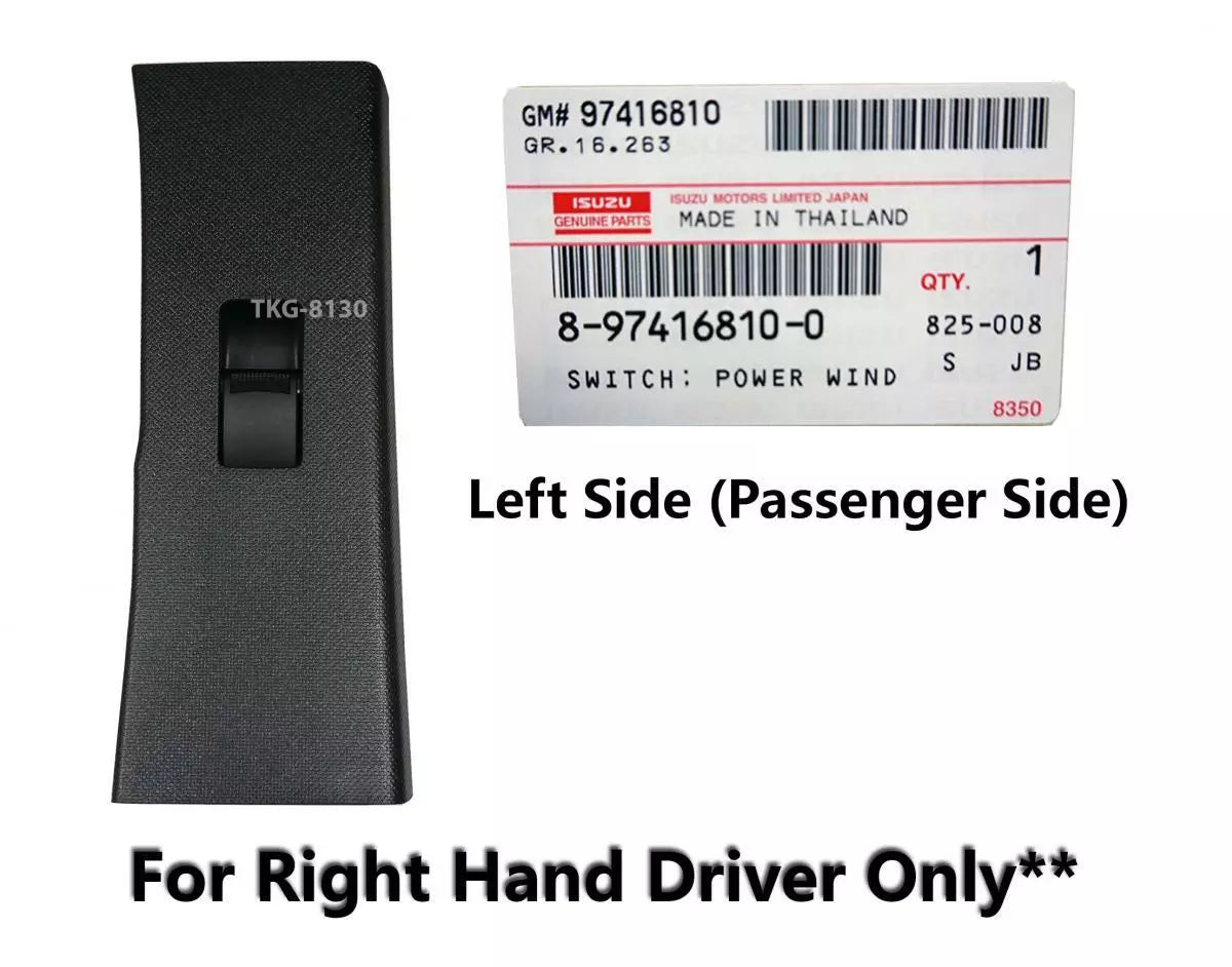 Left Side Power Window Switch with Cover for Isuzu D-Max (2012-2016)