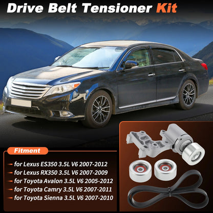 Serpentine Belt Tensioner & Idler Pulley for Lexus ES350 RX350 (2007-2012)