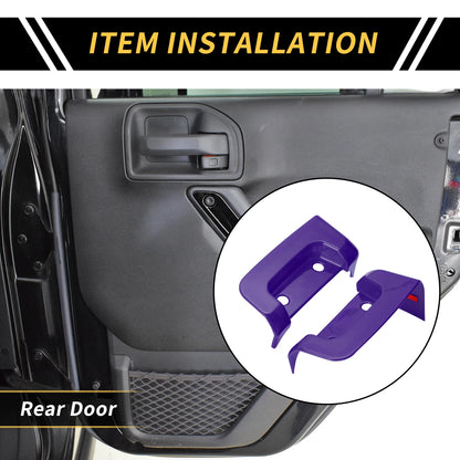 Rear Door Latch Lock Cover Trim for Jeep Wrangler JL JLU (2018-2024) - Purple