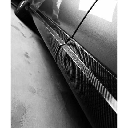 Carbon Fiber Door Side Skirt Body Guard Molding Trim for Maserati Levante 18-22