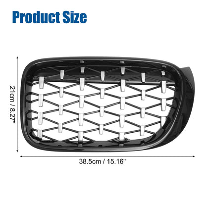 Front Hood Bumper Grille for BMW X3 2014-2017 2 x Diamond Star Black