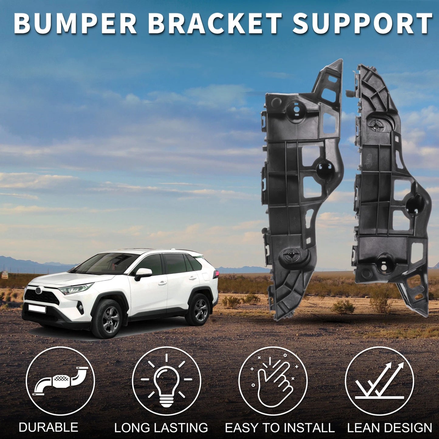 1 Pair Front Bumper Retainer Bracket for Toyota Highlander