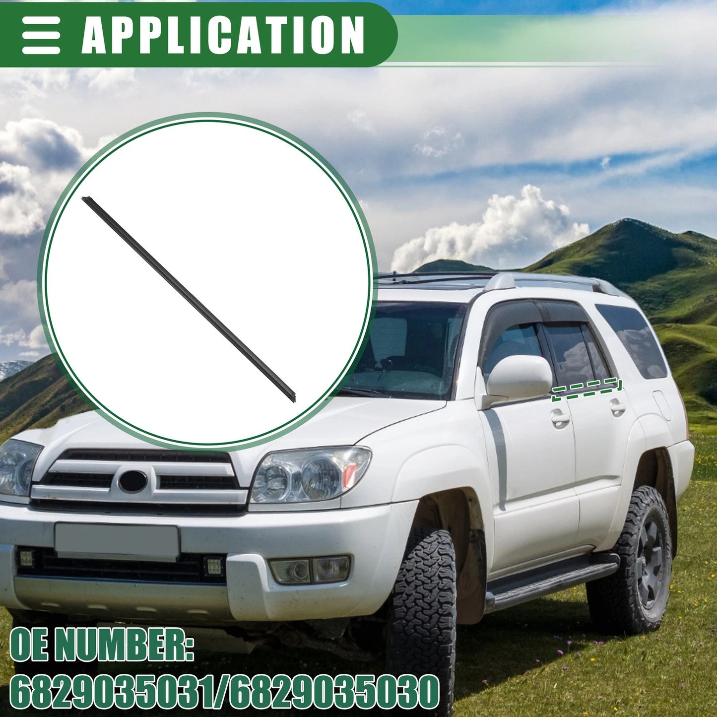 Car Window Weatherstrip Trim Seal Belt for Toyota (Fits Various Models)
