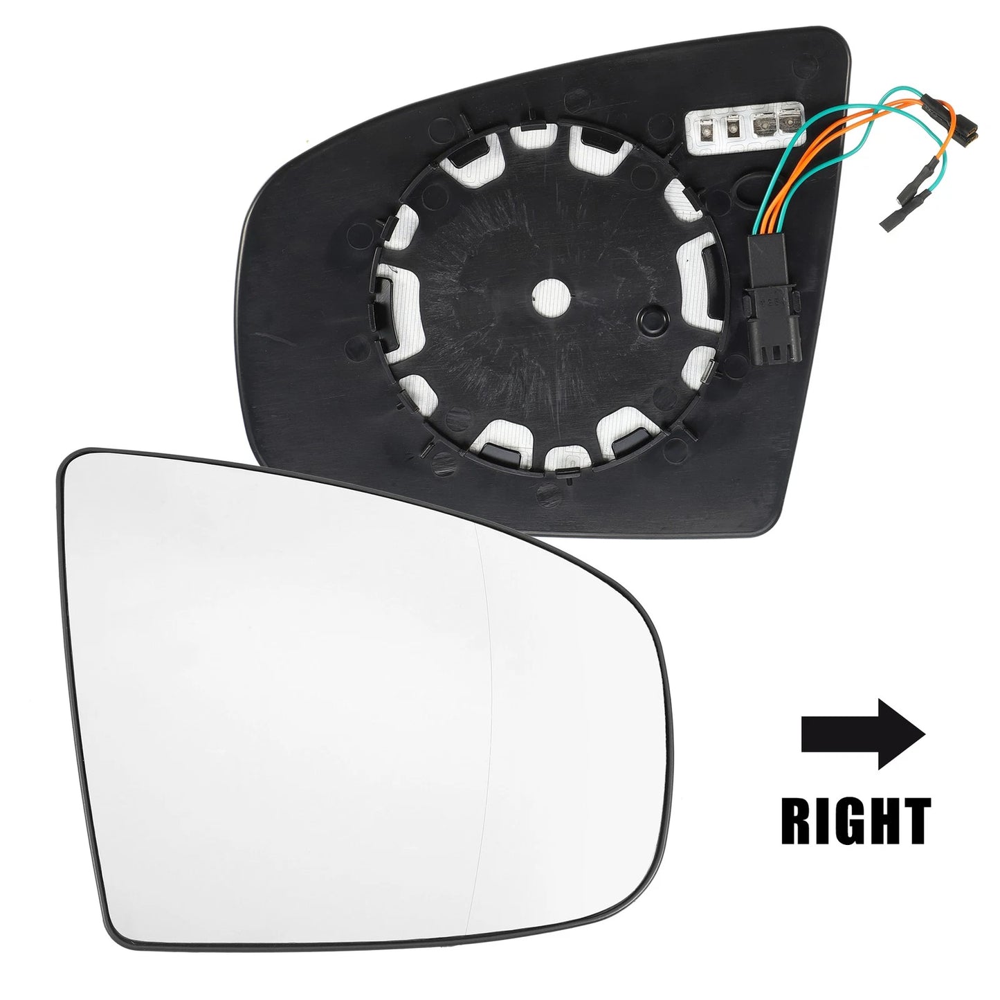Right Side Heated Mirror Glass Replacement for BMW X5 X6