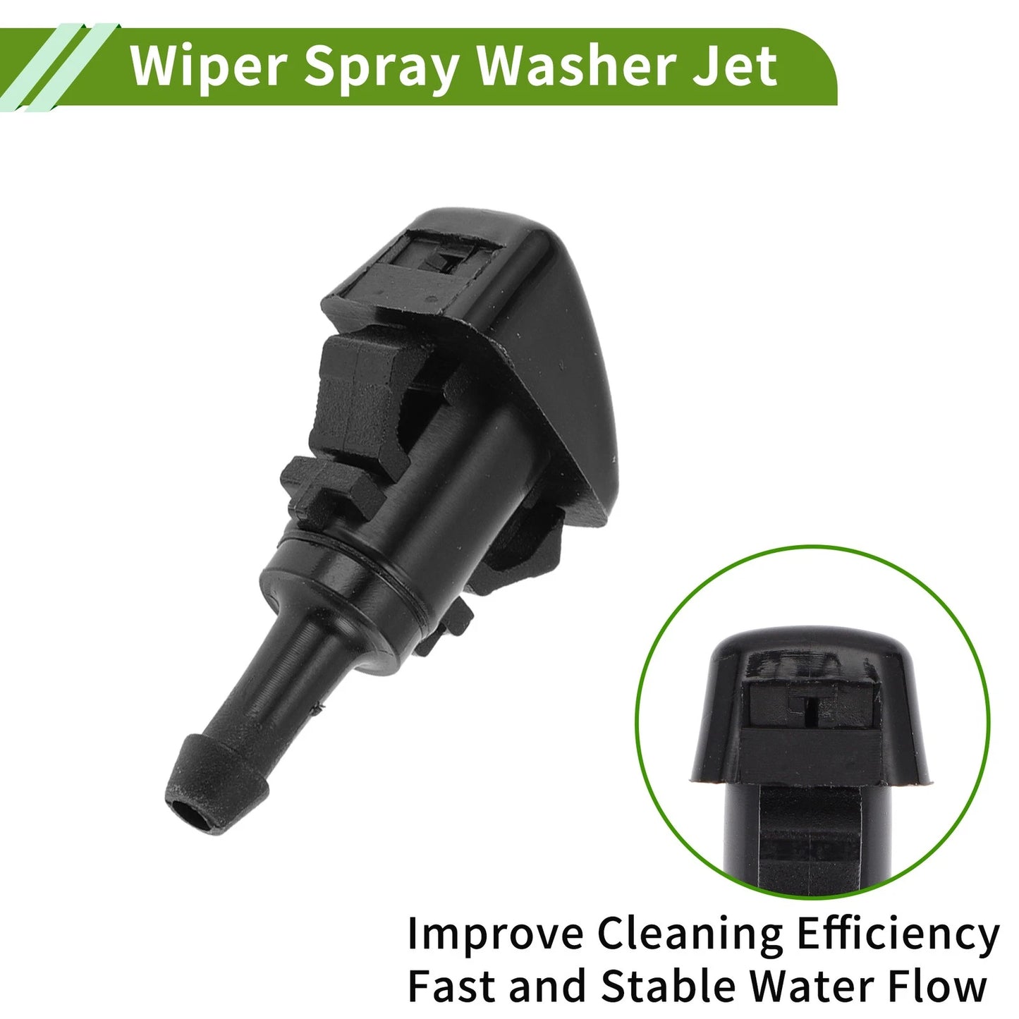 Washer Nozzle with Hose Connector for Dodge