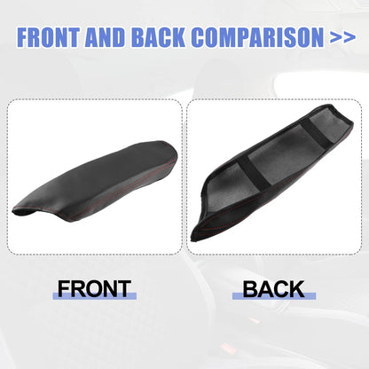 Center Console Armrest Covers for Toyota C-HR (2017-2023) - Red Line Black