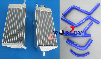 Aluminum Radiator & Blue Hoses for Honda CR125R CR125 1987-1988