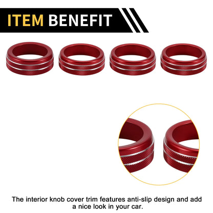 Air Conditioner Heater Switch Knob Cover Ring for Toyota Tacoma (2020-2023)