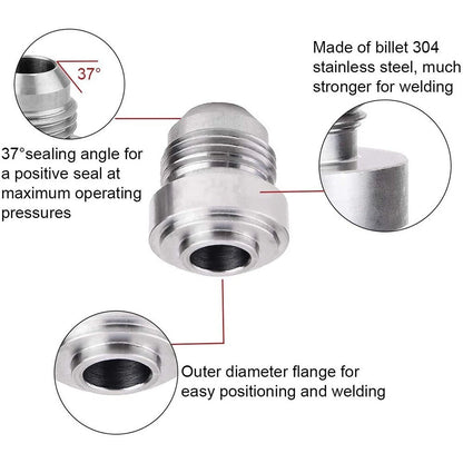 AN20 Male Aluminium Weld-On JIC Bung Fitting for Various Makes & Models