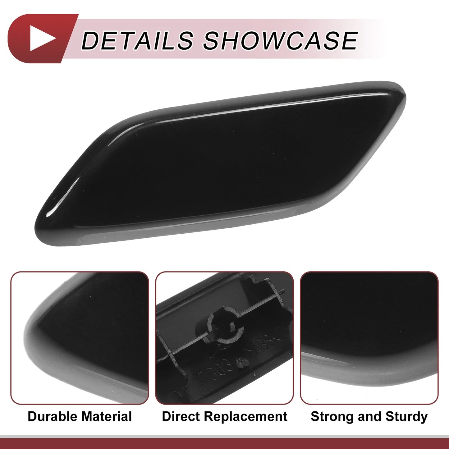 Front Left Washer Nozzle Cover for Honda CR-V 2009-2011 Black