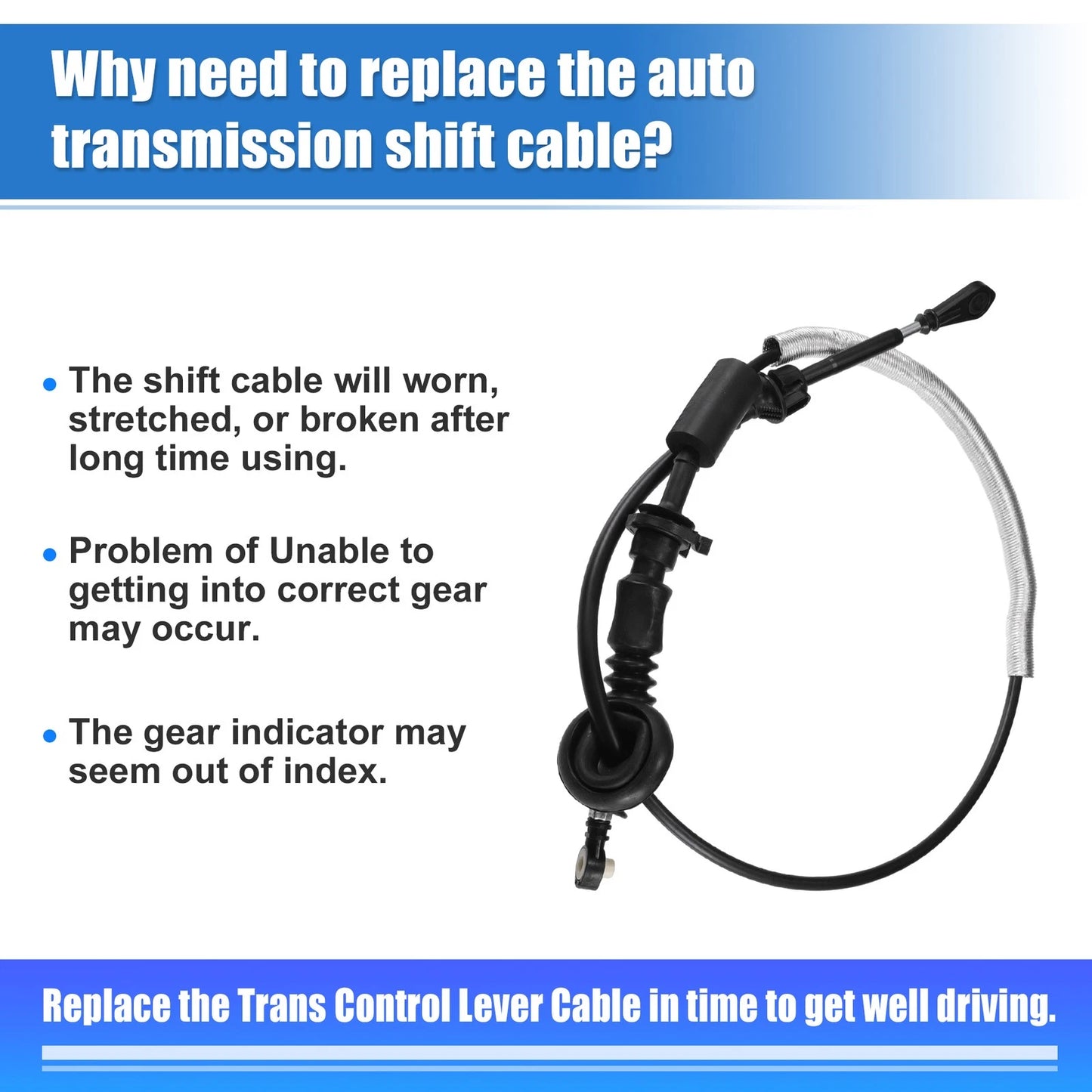 Transmission Gear Shift Cable for Jeep Wrangler TJ (2003-2006)