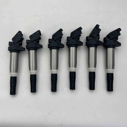 6Pcs Ignition Coils 3-Pin Connector for BMW 1 Series M E82 E88 320i E46 E60 (2008-2013)