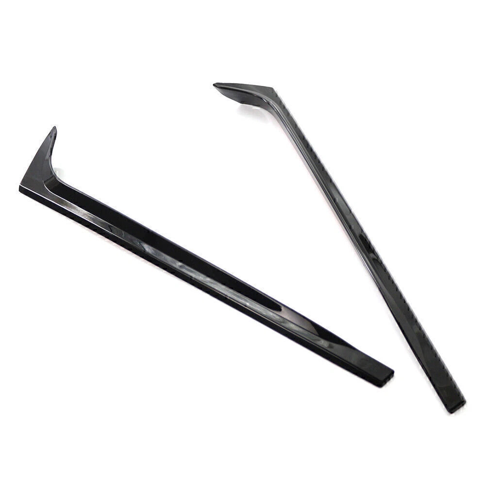 Black Rear Window Side Spoiler Canard Splitter Trim for VW Polo (11-17)