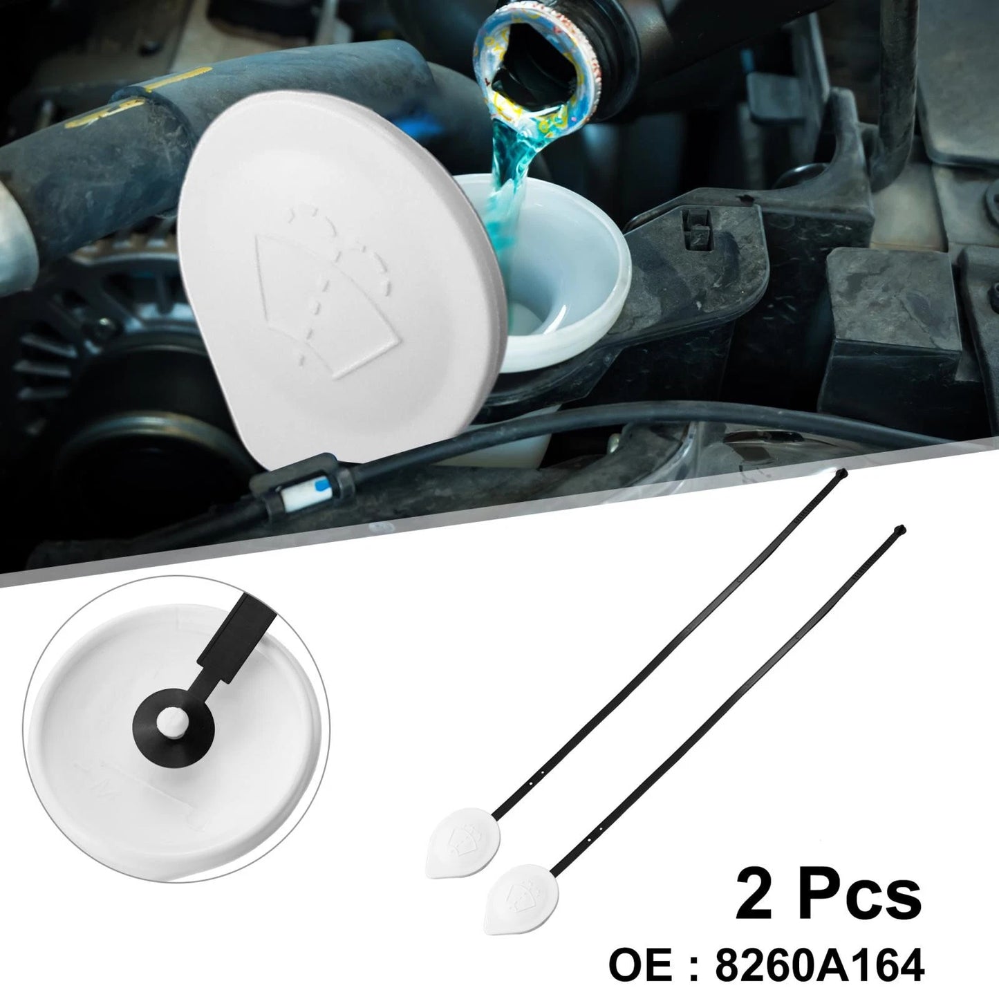 Windshield Washer Fluid Reservoir Caps for Mitsubishi Lancer (2002-2017)