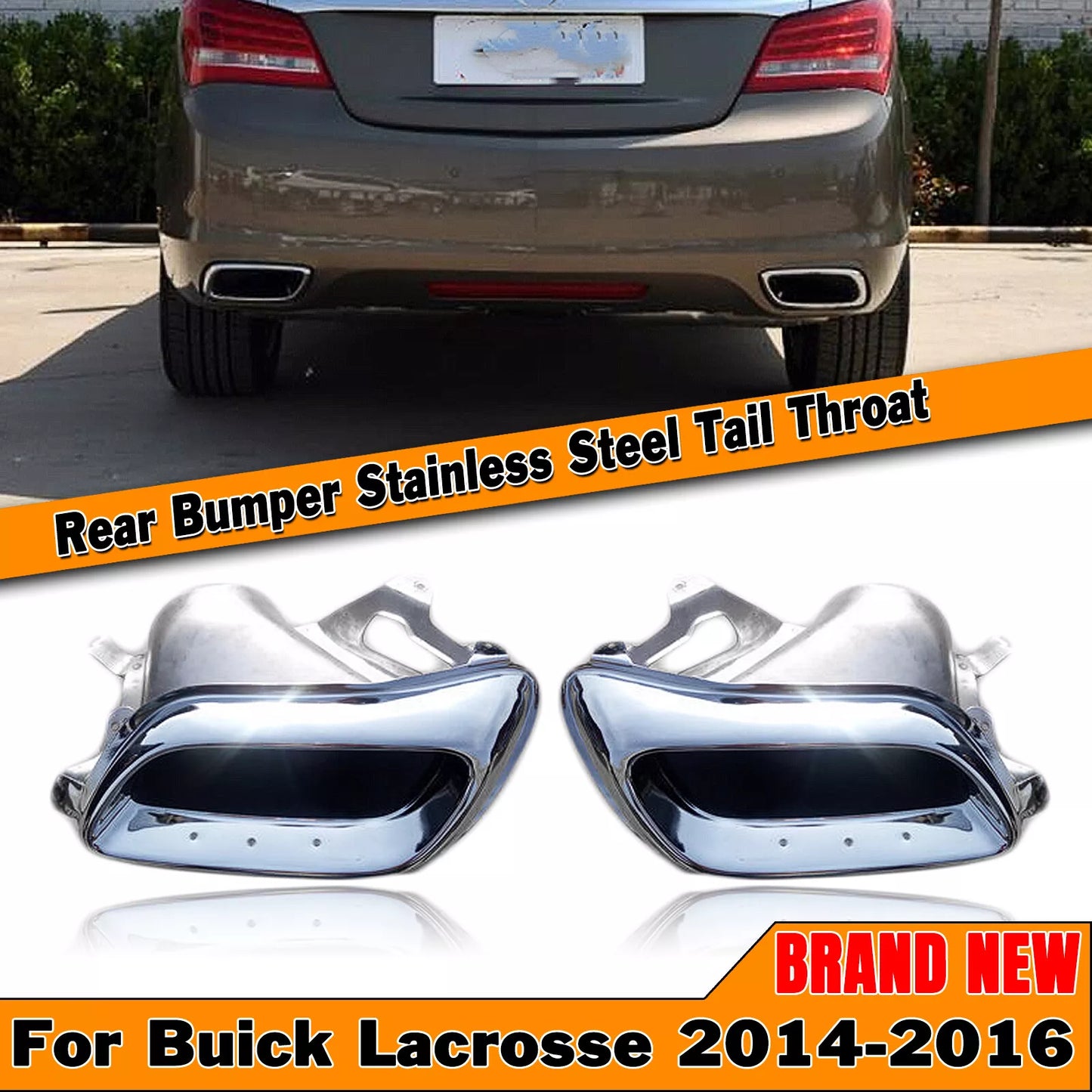 2 x Tail Exhaust Pipe Tip for Buick Lacrosse (2014-2016)