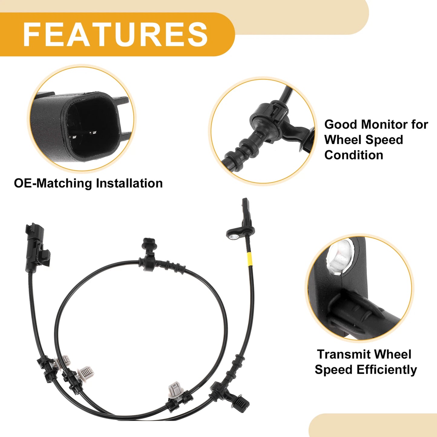 ABS Wheel Speed Sensor for Chevrolet Malibu Rear