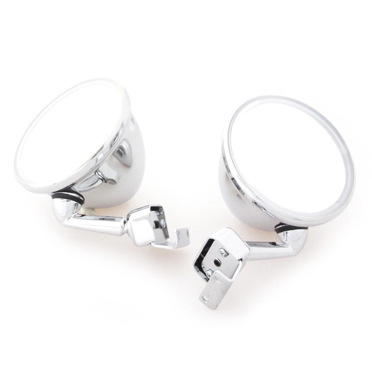 4" Chrome Convex Door Mirrors for Fender Pair