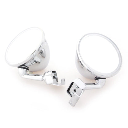 4" Chrome Convex Door Mirrors for Fender Pair