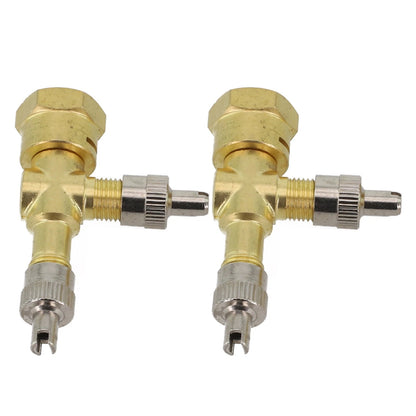 TPMS Valve Tee Adapter / Pack of 2 / Long lasting for Motorcycles and Cars