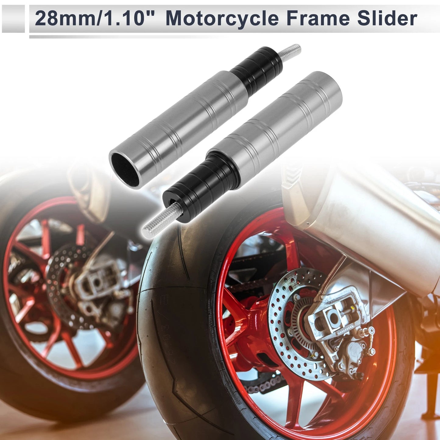 2 x 10.5mm Aluminum Alloy Motorcycle Slider Frame Bolt for Make Model