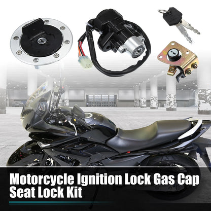 Ignition Switch Gas Cap Seat Lock w/ Key for Suzuki GSXR600