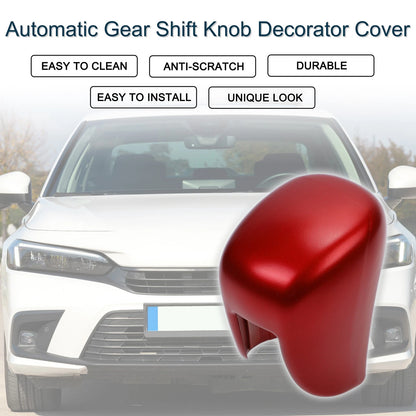 Red Automatic Gear Shift Knob Cover for Honda Civic (2022-2025)