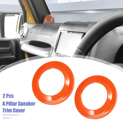 Pillar Speaker Decoration Covers for Jeep Wrangler JK (2007-2014) Orange