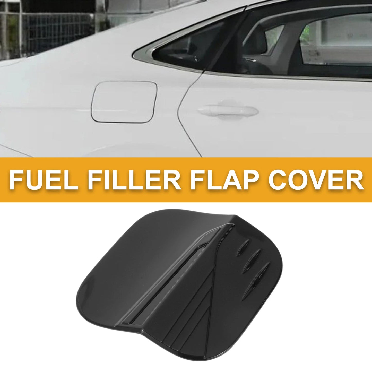 Fuel Tank Door Cap for Honda Civic 2022-2025 Fuel Filler Flap Cover Black