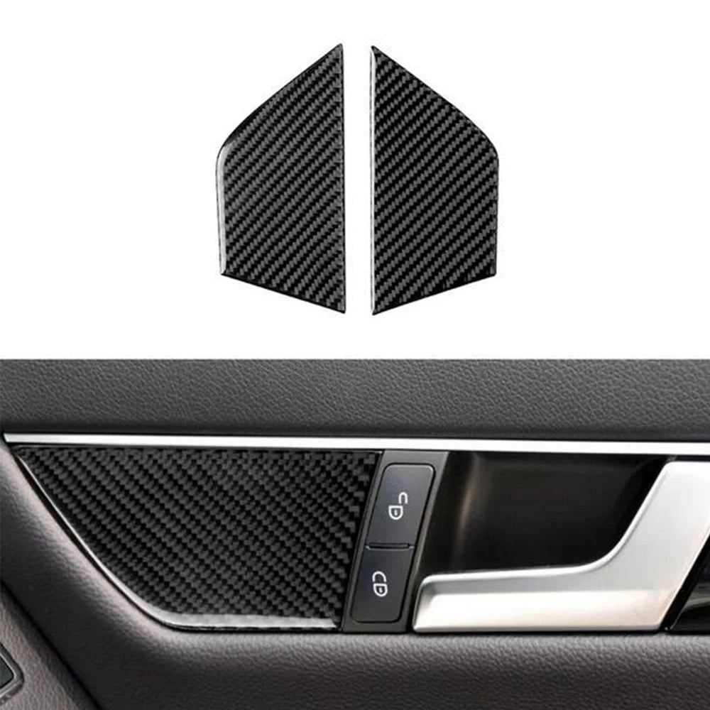 Carbon Fiber Door Handle Cover Trim for Mercedes-Benz C Class (2007-2013)