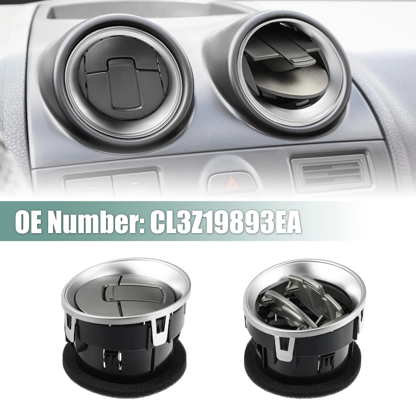 2 x Front Dashboard AC Heater Air Vents for Ford F-150 (2012-2014)
